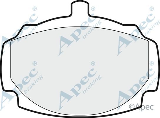 APEC BRAKING stabdžių trinkelių rinkinys, diskinis stabdys PAD10